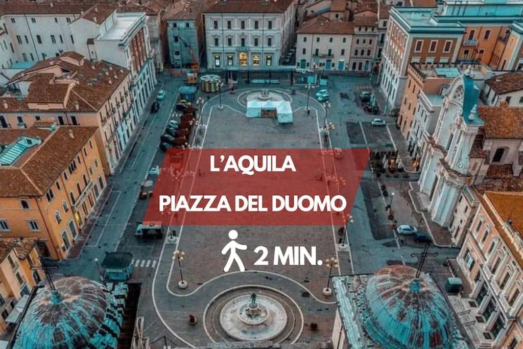 Appartamento Elegante E Moderno A 100 M Dal Duomo LʼAquila Esterno foto